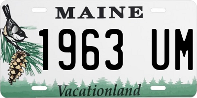 ME license plate 1963UM