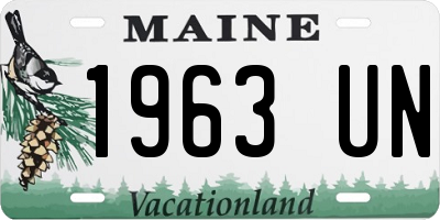 ME license plate 1963UN
