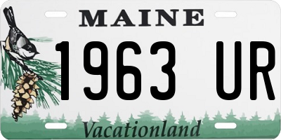 ME license plate 1963UR