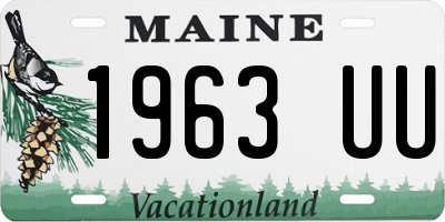 ME license plate 1963UU