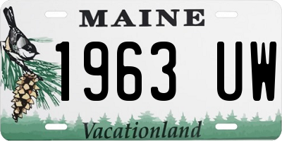 ME license plate 1963UW