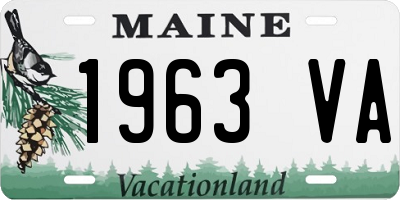 ME license plate 1963VA