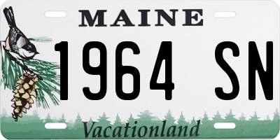 ME license plate 1964SN