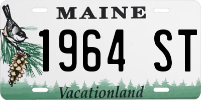 ME license plate 1964ST
