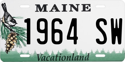 ME license plate 1964SW