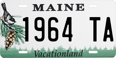 ME license plate 1964TA
