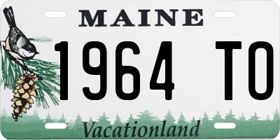 ME license plate 1964TO