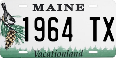 ME license plate 1964TX