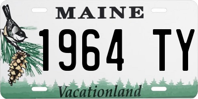 ME license plate 1964TY
