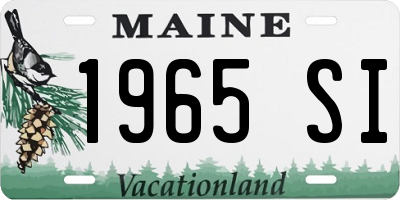 ME license plate 1965SI