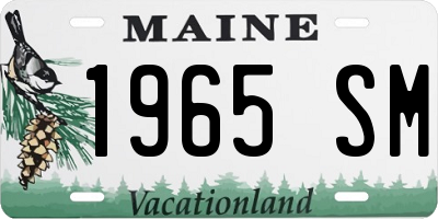 ME license plate 1965SM