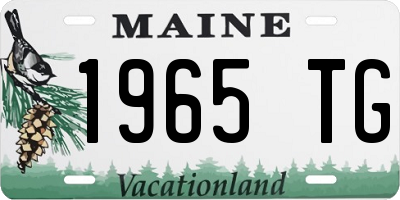 ME license plate 1965TG