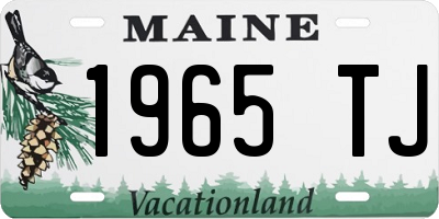 ME license plate 1965TJ