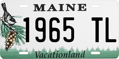 ME license plate 1965TL