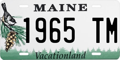 ME license plate 1965TM
