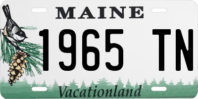 ME license plate 1965TN