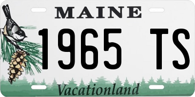 ME license plate 1965TS