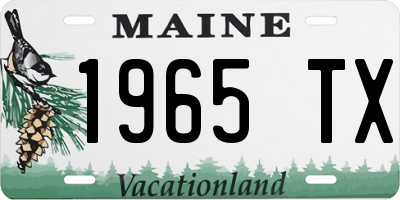 ME license plate 1965TX