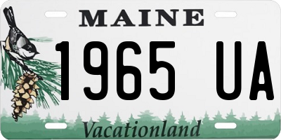 ME license plate 1965UA
