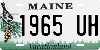 ME license plate 1965UH