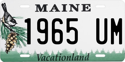 ME license plate 1965UM