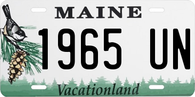 ME license plate 1965UN
