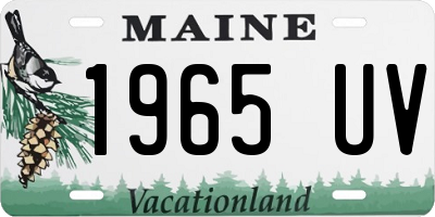ME license plate 1965UV