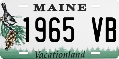 ME license plate 1965VB