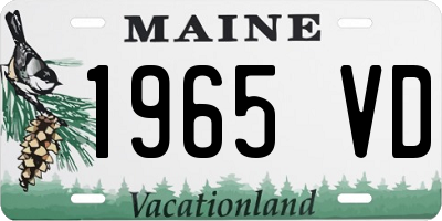 ME license plate 1965VD