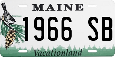 ME license plate 1966SB