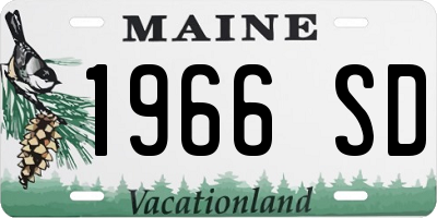 ME license plate 1966SD