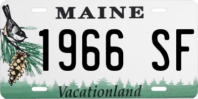 ME license plate 1966SF