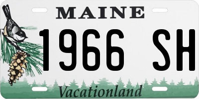ME license plate 1966SH