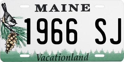ME license plate 1966SJ