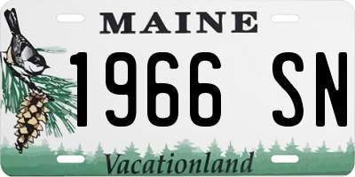ME license plate 1966SN