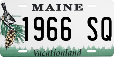 ME license plate 1966SQ