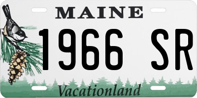 ME license plate 1966SR