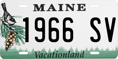 ME license plate 1966SV