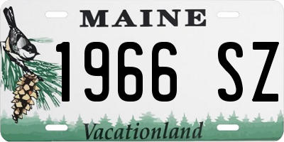 ME license plate 1966SZ