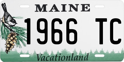 ME license plate 1966TC
