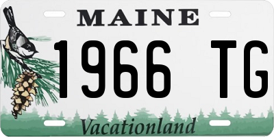 ME license plate 1966TG