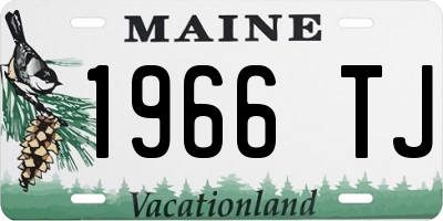 ME license plate 1966TJ