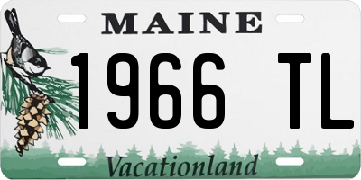 ME license plate 1966TL