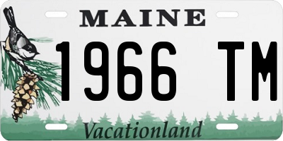 ME license plate 1966TM