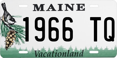 ME license plate 1966TQ