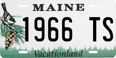ME license plate 1966TS