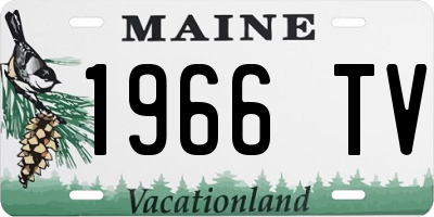 ME license plate 1966TV