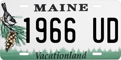ME license plate 1966UD