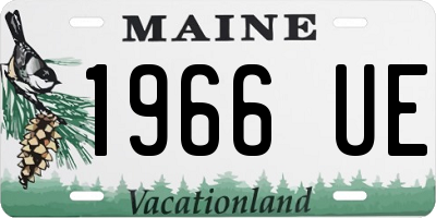 ME license plate 1966UE