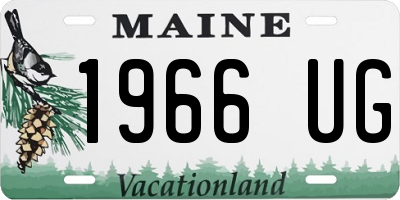 ME license plate 1966UG